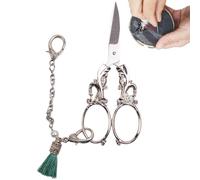 Tijeras de lujo,Tijeras para tejer | de costura vintage, de ganchillo de estilo retro europeo con cadena, herramienta de bricolaje para trabajos de arte, bordado y costura