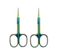 Tijeras de manicura de 1 a 8 piezas, para el crecimiento de cutículas, punta curva, para el cuidado de las uñas, removedor profesional de acero inoxidable, colorido, 2 piezas