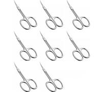 Tijeras de manicura de 1 a 8 piezas, para el crecimiento de cutículas, punta curva, para uñas, profesional, de acero inoxidable, 8 unidades