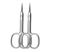 Tijeras de manicura de 1 a 8 piezas, para el crecimiento de cutículas, punta curva, para uñas, removedor profesional de acero inoxidable, 2 piezas