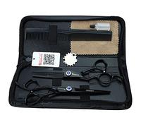 Tijeras de mano izquierda moradas sharonds de 6 pulgadas tijeras para herramientas de modelado de acero 440c de Japón (6 pulgadas y 2 piezas-A)