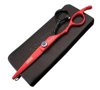 Tijeras de mano izquierda moradas sharonds de 6 pulgadas tijeras para herramientas de modelado de acero 440c de Japón (Corte plano de 6 pulgadas-C)