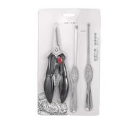 Tijeras de marisco para patas de cangrejo, juego de herramientas para galletas y mariscos, herramientas de pelado de mariscos en la cocina, multiusos, acero inoxidable, tijeras de cangrejo para patas