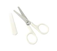 Tijeras de oficina con cubierta de bloqueo, borde puntiagudo sin deslustre, plano delgado para corte de tela de papel, tapa de seguridad, tijeras inoxidables