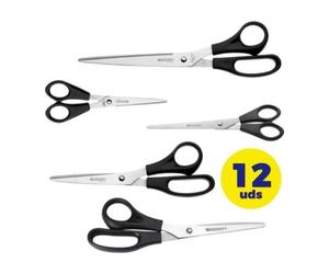 Tijeras de oficina grafoplás westcott 73231181/ 12 unidades/ negras