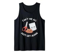 Tijeras de Papel Kawaii Rock Funny Can't We All Just Get Along Camiseta sin Mangas