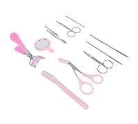 Tijeras de Peine para Cejas, Pinzas para los Oídos, Kit de Aseo para Pestañas Y Cejas, Rizador de Pestañas para Viajes en Casa para Mujeres