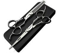 Tijeras de peluquería de 15,2 cm, para corte de pelo profesional y dilución de pelo acero inoxidable de 440C