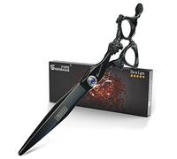 Tijeras de Peluquería Profesional 6/7/7.5/8 Pulgadas - Acero Inoxidable 400C de Alta Dureza - Herramientas Especiales Para Salón (7 Pulgadas Planas-B)