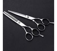 Tijeras De Peluquería Profesional Para Peluqueros Con Cuchillas Afiladas Para Cortar El Cabello Tijeras 6.0 Pulgadas Con Funda De Cuero Libre,6InchSet