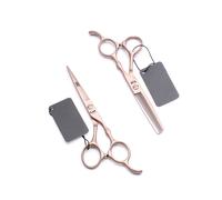 Tijeras de peluquería profesionales de 6 pulgadas, Japón 440C, originales, color oro rosa, para salón.