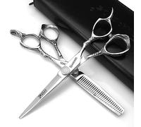 Tijeras de peluquería tijeras de peluquería súper afiladas 5.5/6/7/8 pulgadas Tijeras para cortar el cabello, sensación estable de la mano (6 pulgadas de dos piezas B)