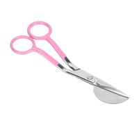 Tijeras de pico de pato de 6 pulgadas, tijeras para apliques de pico de pato, tijeras de costura ergonómicas para bordado, tela, hilo, tejido, costura, artes y manualidades (Rosa)
