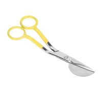 Tijeras de pico de pato de 6 pulgadas, tijeras para apliques de pico de pato, tijeras de costura ergonómicas para bordado, tela, hilo, tejido, costura, artes y manualidades (Amarilla)