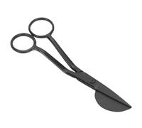 Tijeras de pico de pato de 6 pulgadas, tijeras para apliques de pico de pato, tijeras de costura ergonómicas para bordado, tela, hilo, tejido, costura, artes y manualidades (Negra)