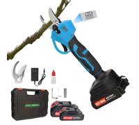 Tijeras de Poda Eléctricas 21V, 600W Inalámbricas, 40mm de Capacidad de Corte, con 2 Baterías 2.0Ah y Cargador Rápido, para Jardinería, Huerto y Trabajos Agrícolas
