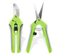 Tijeras de podar, 2 Piezas, Multifuncionales Tijera Jardineria, antideslizantes con mango de bloqueo, Tesoura de Podar Ergonómicas, Tijeras de Poda Profesionales de Bypass para Plantas, Setos y Flores