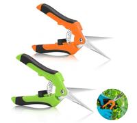 Tijeras de Podar,2 Piezas - Tijeras de Podar Profesionales Tijeras de Poda de Mano con Hoja Acero Inoxidable para Ramas, Flores, Rosas, Bonsáis y Frutales Ergonómicas y Fáciles de Usar