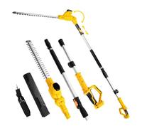 Tijeras de podar compatibles con batería Dewalt de 20 V (sin batería) | Hoja de corte doble de 40 cm, barra telescópica extraíble, cortador de ramas fuerte para árboles y arbustos