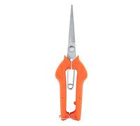 Tijeras de podar de acero inoxidable con banda de borde de cabeza recta alargada, recortadora manual para recoger frutas y trabajos de jardín