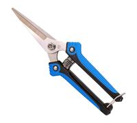 Tijeras de podar de cabeza recta de 190mm, herramientas de acero inoxidable, tijeras de podar for bonsái doméstico for el hogar(B blue)