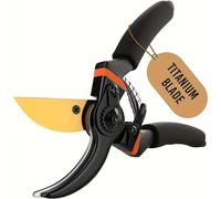 Tijeras de podar de jardín de aleación, cortadoras de bypass de titanio profesionales, podadoras de resistentes con cuchilla ultra afilada para podar árboles y cortar