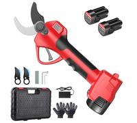 Tijeras de Podar Eléctricas, 25/35 mm,Podadora Eléctrica con 2x2000mAh Baterías, Motor Sin Escobillas, Pantalla de Batería, Tijeras de Podar Batería para Jardinería, Huertos y Viñedos