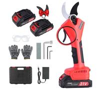 Tijeras de Podar Eléctricas 40 mm, Tijeras de Podar a Batería Profesionales con 2 Baterías de 2000 mAh, Podadora Eléctrica Inalámbrica para Jardín, Huertos, Parques, Olivos, Viñas y Manzanos