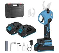 Tijeras de Podar Electricas, 40mm Tijeras de Podar a Bateria, 2 baterias de 21V, Pantalla LED, Motor sin Escobillas, 2 Cuchillas SK5, Podadora electrica para jardines, árboles frutales y robles