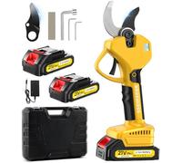 Tijeras de Podar Eléctricas 50mm, Eficacia Tijeras de Podar Bateria para Makita con 2 Baterías 21V 2000mAh, Pantalla LCD, 800W Motor Sin Escobillas, Ergonomía, para Podarárboles,Olivos,Viñedos