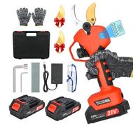 Tijeras de Podar Eléctricas, 50mm Tijeras De Podar Bateria con Display, Baterías 2x2000mAh, Tijera Podar Profesionales 800W con Motor Brushless para Jardinería, Árboles Frutales, Viñedos