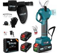 Tijeras de podar eléctricas a batería 800W - 30-40mm max - 2 baterías 6000mah - Cuchillas SK5 - Tijeras profesionales de jardín - Kit completo con funda, guantes y gafas - BLADE PRO