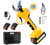 Tijeras de Podar Electricas, Apertura Máxima de La Hoja 40-50 mm, 2*2Ah Batería Sk7 cuchilla, 2 Tamaños de Apertura con Monitor, Tijeras de Podar con Motor Brushless para Jardinería,Árboles Frutales