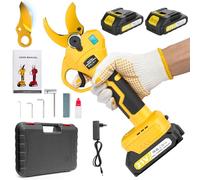 Tijeras de Podar Electricas, Apertura Máxima de La Hoja 50 mm, 4000mAh Batería Sharp Sk7, 2 Tamaños de Apertura con Monitor, Tijeras de Podar con Motor Brushless para Jardinería,Árboles Frutales