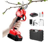 Tijeras de podar eléctricas con batería, 40 mm, 21 V, motor sin escobillas, tijeras de podar eléctricas, cuchillas SK5 con bloqueo de seguridad, tijeras de podar con batería para árboles frutales,