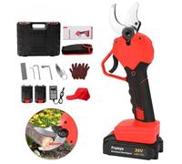 Tijeras de podar eléctricas de 40mm, podadora inalámbrica recargable para árboles frutales, batería de iones de litio de 36V con dos baterías de 2000mAh