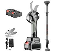 Tijeras De Podar Eléctricas De 50 Mm, Podadora Inalámbrica De Largo Alcance Con Poste De 2,1 M Y 2 Baterías Para Cortar árboles De Setos De Huerto