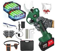 Tijeras de Podar Electricas de 50mm: Tijeras de Podar Profesional con 2 Baterías de 21V/3000 mAh,800W Tijeras de Podar Bateria