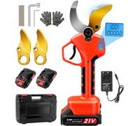 Tijeras De Podar Electricas, Diámetro de Corte 40 mm, Cuchillas Sharp Sk7, Tijeras De Podar Bateria, Tijera Podar Electrica Profesionales 2x Baterías De Litio Recargables 2000 mAh