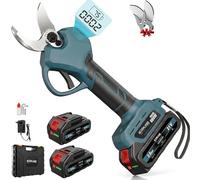 Tijeras de podar eléctricas inalámbricas 800 W - Corte 40 mm - 2 baterías de litio 6000 mAh - Tijeras de podar profesional de jardín - Kit completo (Pack pro)