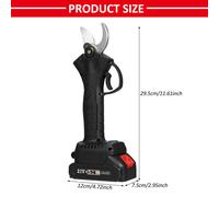 Tijeras de podar eléctricas inalámbricas de 21 V, 30 mm máx., ligeras, color negro