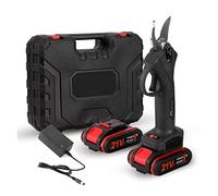 Tijeras de podar eléctricas inalámbricas portátiles, podadoras de ramas de árboles con batería recargable, cortadoras de jardín de 25mm de diámetro de corte(TYPEB BLACK)