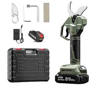 Tijeras de podar eléctricas inalámbricas profesionales, motor sin escobillas de 6,0 Ah 21 V con pantalla LCD y cuchillas SK5, poste telescópico que se extiende hasta 2,6 m 4.0Ah Single Electric