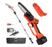 Tijeras de podar eléctricas, Podadora inalámbrica de 25V, tijera podar eléctrica 40mm con poste extensión alcance, sierra cadena 5 pulgadas, cortador ramas poda for bonsái