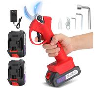 Tijeras de Podar Eléctricas Profesionales Inalámbricas a Batería, Podadora de Ramas de árboles con 2 * 2000 mAh baterías, Diámetro de Corte de 30 mm (1,2 In) Para Jardines, Granjas y Huertos