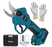 Tijeras de podar eléctricas profesionales para Makita batería de 18 V (sin batería), Gardena batería de podar Max 40 mm de diámetro de corte con 2 cuchillas de repuesto SK5, pantalla LCD