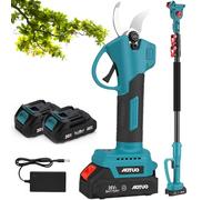 Tijeras de podar eléctricas, Tijeras de jardín con batería eléctrica inalámbrica, Herramientas con Varilla telescópica de 2 m, Apertura de Tijera de 2,5 cm, para arbustos en Flor de Ramas de árboles
