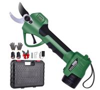 Tijeras de Podar Eléctricas - Tijeras de podar bateria Compactas y Ligeras con 2 Baterías 2000mAh con Cuchillas SK7 de Alta, Pantalla LCD, Tijeras de podar bateria para Olivos Viñedos Jardines Árboles