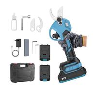 Tijeras de Podar Electricas, Tijeras de Podar Bateria con 2 x 1500 mAh Baterías, Pantalla Digital, SK5 Hoja de Acero al Carbono et Motor sin Escobillas, 30MM Diámetro de Corte, para Jardinería, Ramas