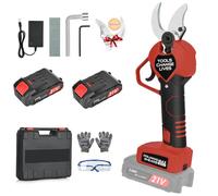 Tijeras de Podar Eléctricas - Tijeras de Podar y Tijeras Portátiles de Mano con Batería con 2 x Batería de 2.0Ah - Podadoras Inalámbricas Profesionales Diámetro de Corte Máx. 1.2 Pulgadas (30mm